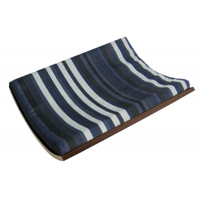 Curve Wall Cat Bed - Walnut/Stripe