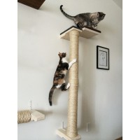 Vertical wall-mounted Sisal Cat Pole