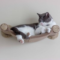 Cat Hammock - Wall Mounted Cat Bed - Beige