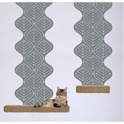 Cat Themed Wall Accent Decal - Leaf Accent Runner