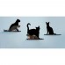 Cat Silhouette Cat Shelf - Set of 3
